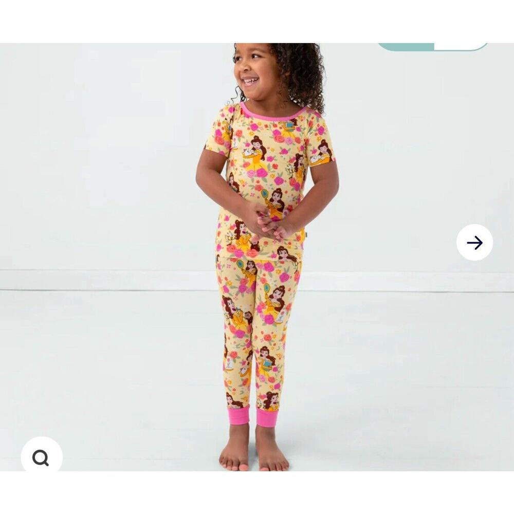 Little Sleepies DISNEY PRINCESS BELLE Short Sleeve Pajamas 2T NIB- In Hand